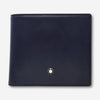 Montblanc Meisterstuck Navy Leather Wallet 4cc With Coin Case 126209 - THE SOLIST - Montblanc