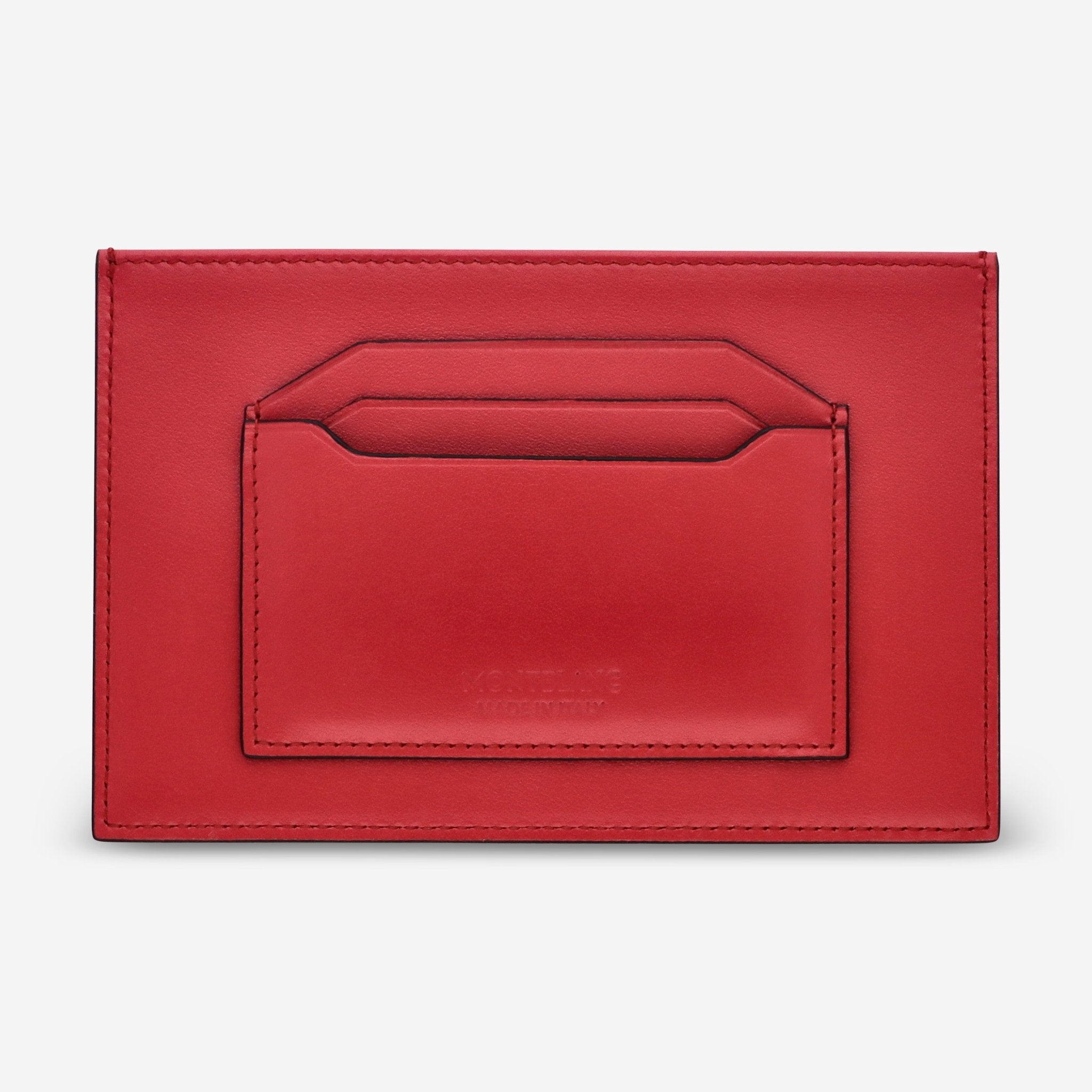 Montblanc Meisterstuck Red Leather Card Holder 6cc 129909 - THE SOLIST - Montblanc