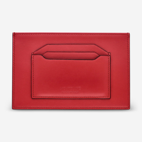 Montblanc Meisterstuck Red Leather Card Holder 6cc 129909 - THE SOLIST - Montblanc