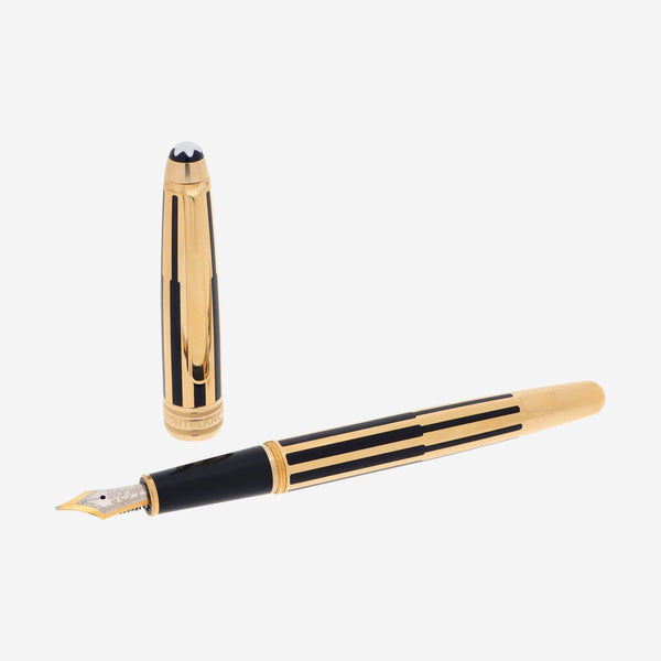 Montblanc Meisterstuck Solitaire Black and Gold Classique Fountain Pen (F) 35978 - THE SOLIST - Montblanc