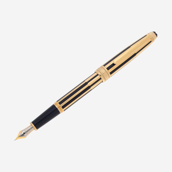 Montblanc Meisterstuck Solitaire Black and Gold Classique Fountain Pen (F) 35978 - THE SOLIST - Montblanc