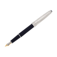 Montblanc Meisterstuck Solitaire Doue Signum Silver & Black Fountain Pen (M) 8574 - THE SOLIST - Montblanc