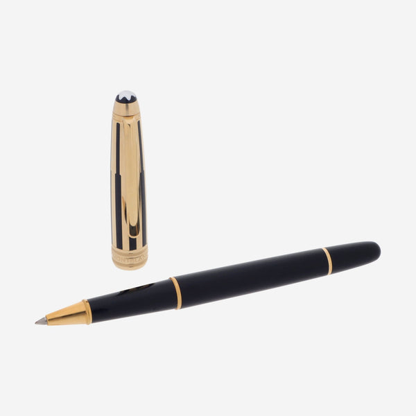 Montblanc Meisterstuck Solitaire Gold & Black Doue Rollerball Pen 35989 - THE SOLIST - Montblanc