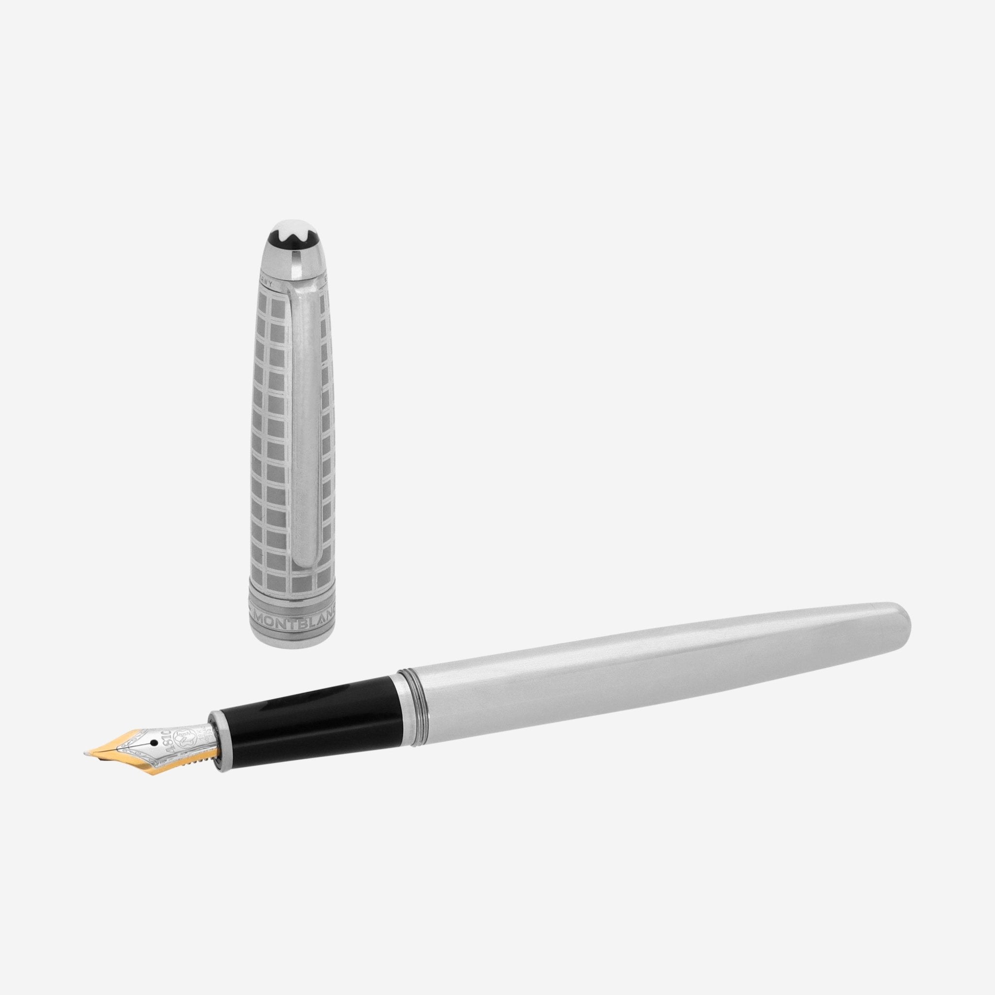 Montblanc Meisterstuck Solitaire Silver Fountain Pen (M) 9942 - THE SOLIST - Montblanc