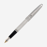 Montblanc Meisterstuck Solitaire Silver Fountain Pen (M) 9942 - THE SOLIST - Montblanc