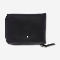 Montblanc Nightflight Black Leather Zipped Card Holder 118282 - THE SOLIST - Montblanc