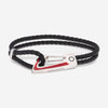 Montblanc Nightflight Black Woven Leather & Stainless Steel Men's Bracelet 11855563 - THE SOLIST - Montblanc