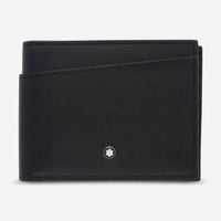 Montblanc Sartorial Black Leather Wallet 6cc With Money Clip 128576 - THE SOLIST - Montblanc