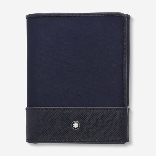 Montblanc Sartorial Blue Leather Trifold Card Holder 118400 - THE SOLIST - Montblanc