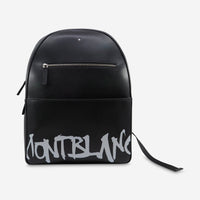 Montblanc Sartorial Calligraphy Black Leather Backpack 124137 - THE SOLIST - Montblanc