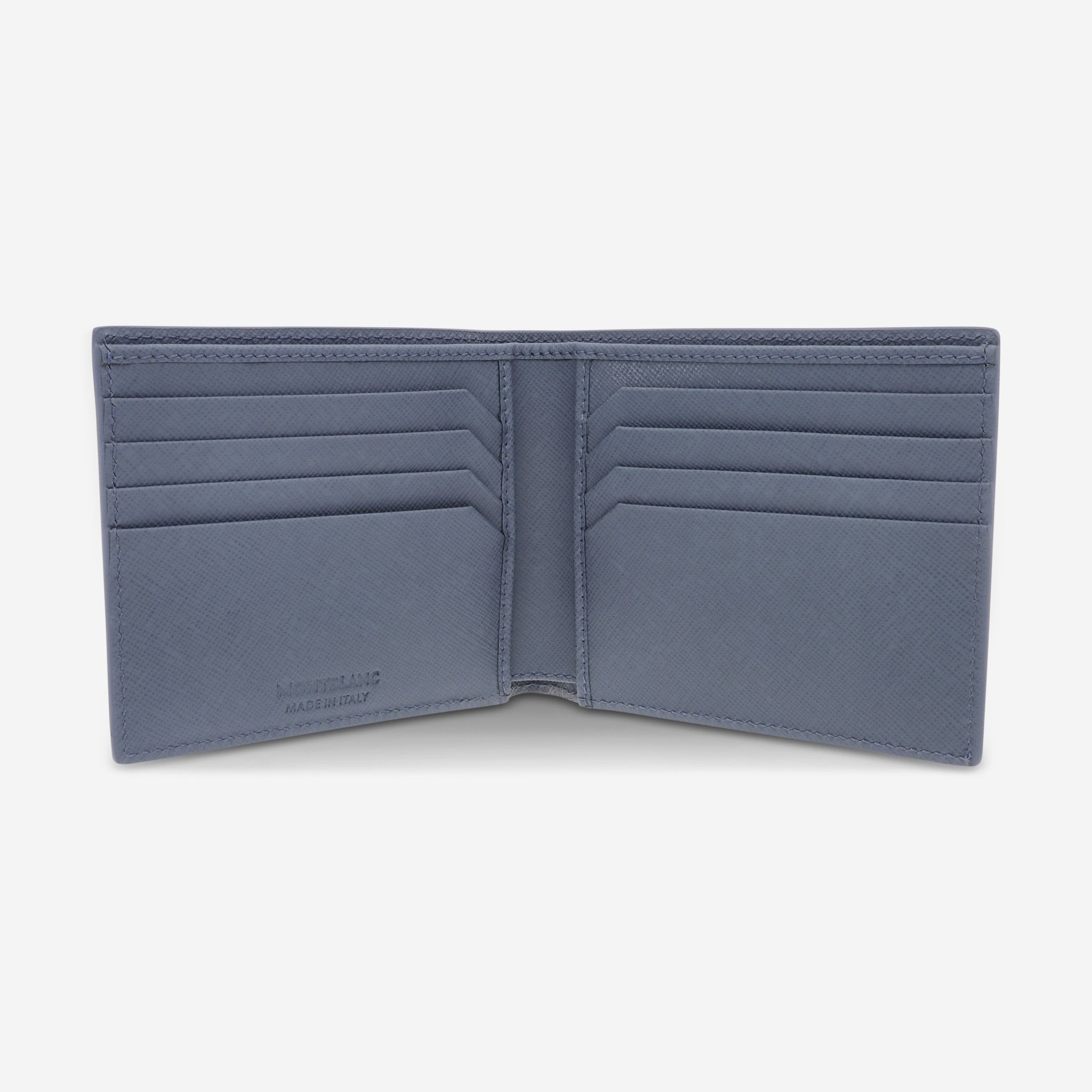 Montblanc Sartorial Denim Blue Leather Wallet 6cc 124185 - THE SOLIST - Montblanc