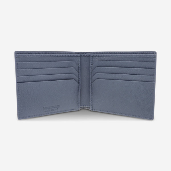 Montblanc Sartorial Denim Blue Leather Wallet 6cc 124185 - THE SOLIST - Montblanc