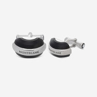 Montblanc Silver Collection Sterling Silver & Black Titanium Cufflinks 102696 - THE SOLIST - Montblanc