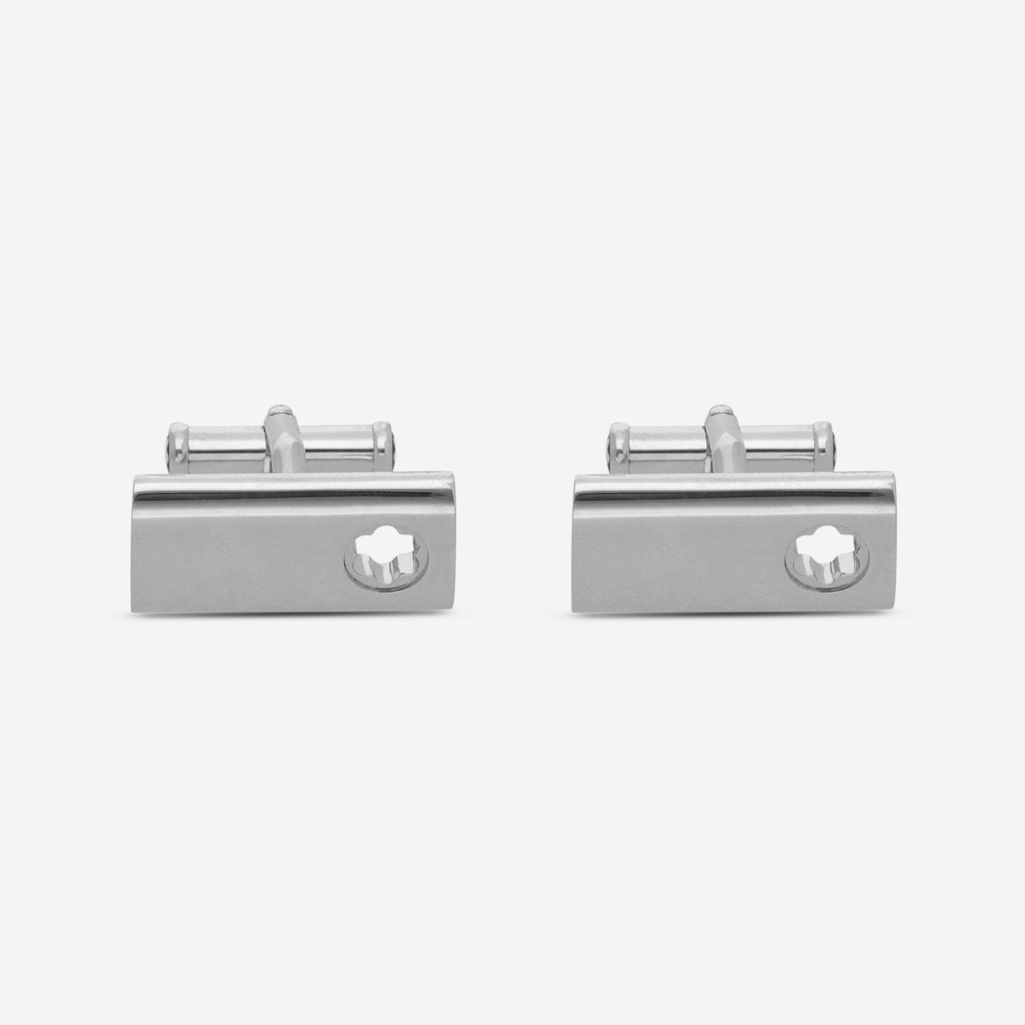 Montblanc Silver Collection Sterling Silver Rectangular Cufflinks 102706 - THE SOLIST - Montblanc