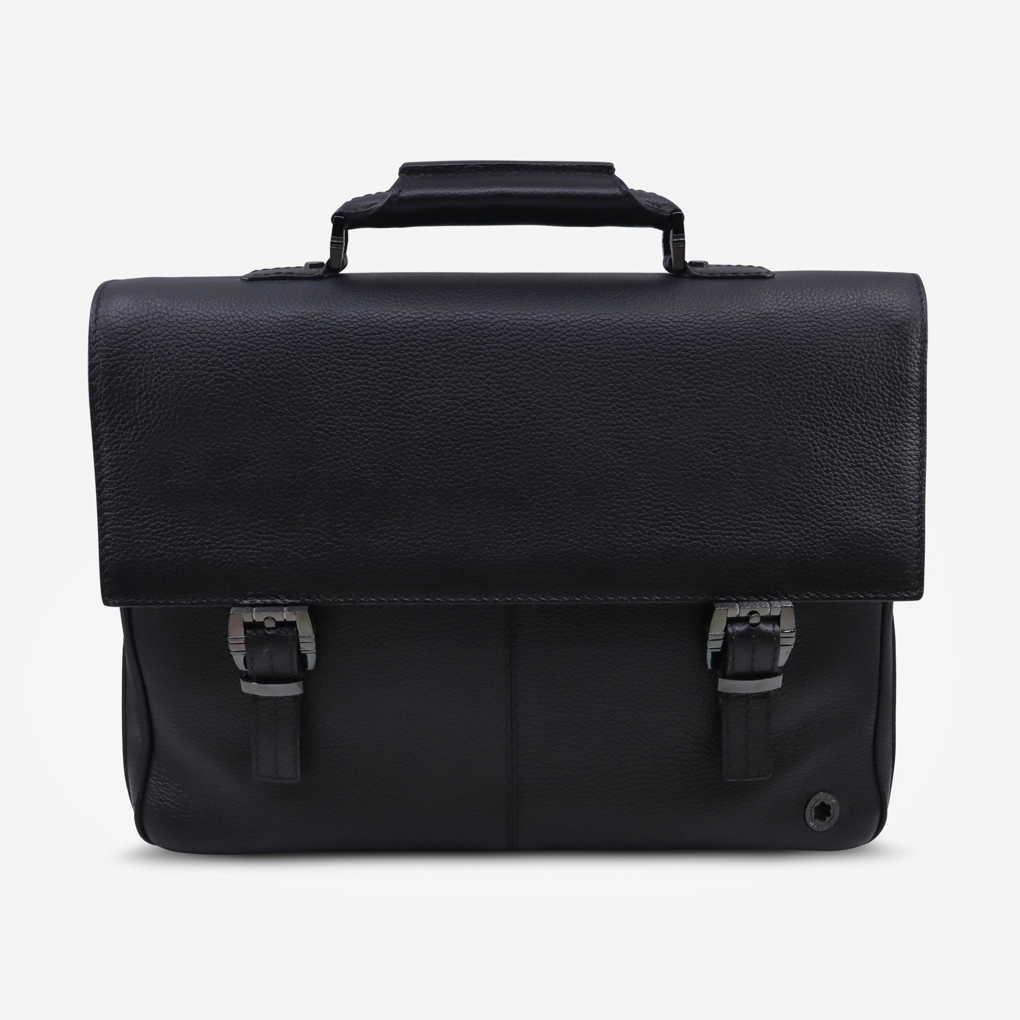 Montblanc Soft Leather Range Black Leather Single Gusset Briefcase 105933 - THE SOLIST - Montblanc