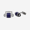 Montblanc Stainless Steel & Blue Lacquer Cufflinks 102715 - THE SOLIST - Montblanc