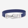 Montblanc Wrap Me Blue Leather & Stainless Steel Men's Bracelet 12382363 - THE SOLIST - Montblanc