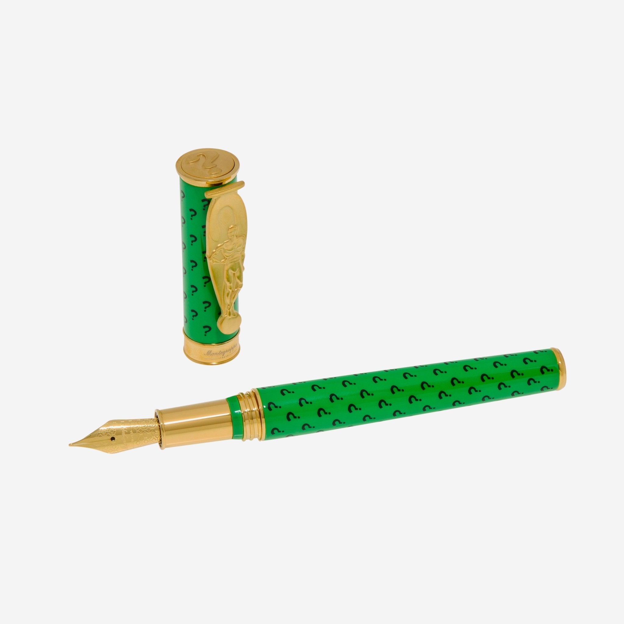 Montegrappa DC Comics Heroes and Villains Riddler Fountain Pen (M) ISDCR3YG - THE SOLIST - Montegrappa