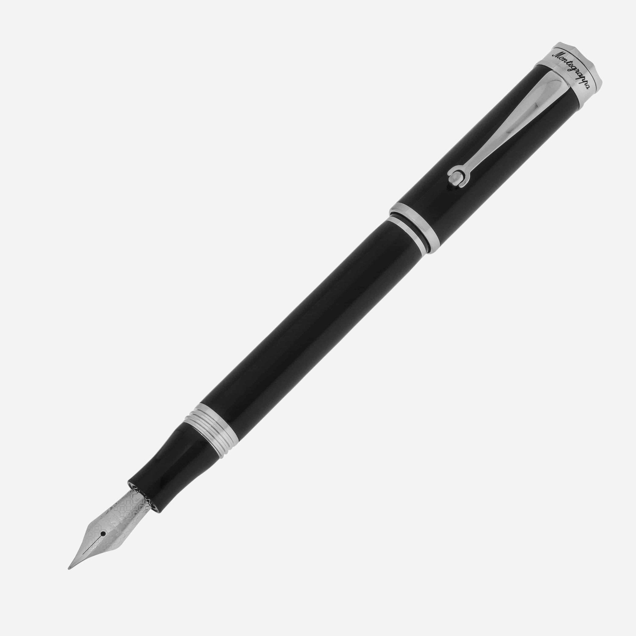 Montegrappa Ducale Black Fountain Pen (F) ISDUR2PC - THE SOLIST - Montegrappa