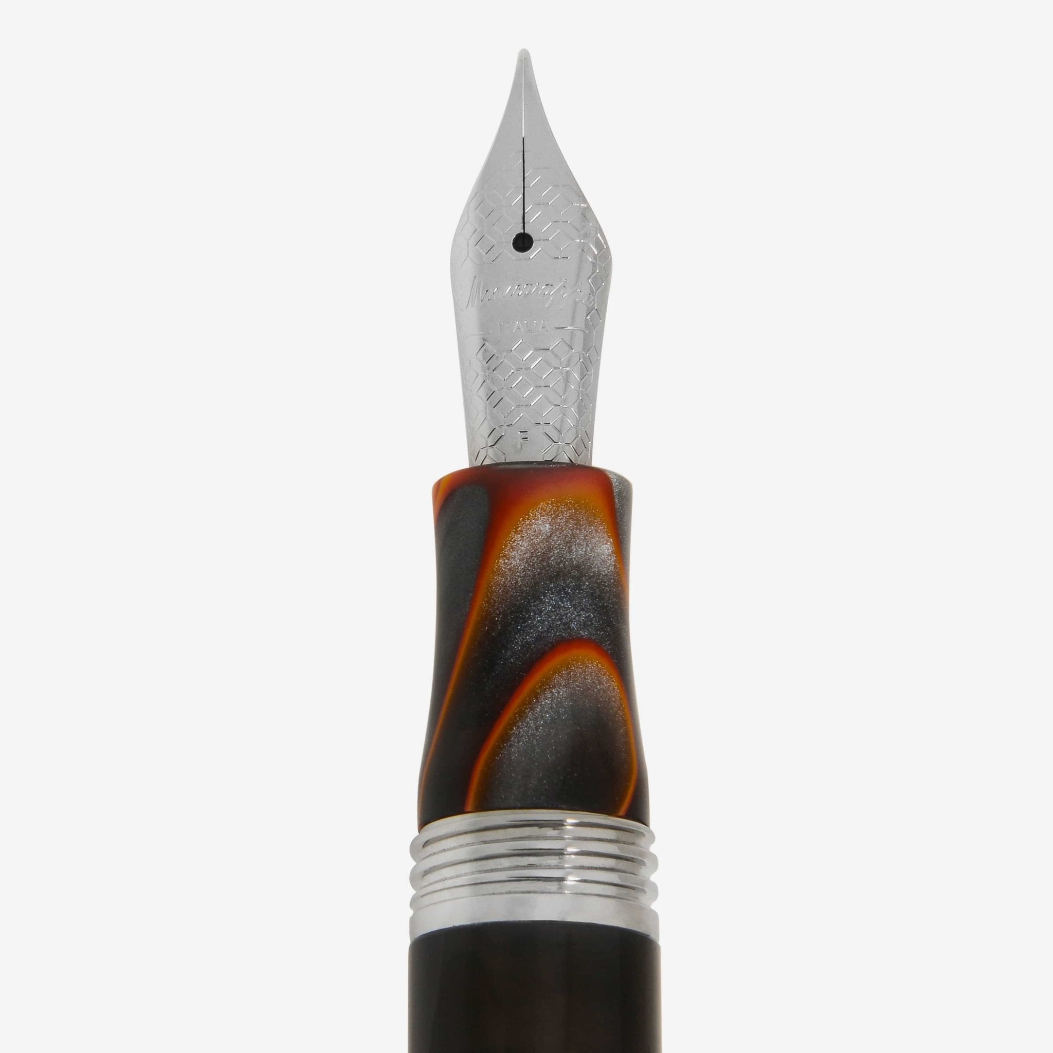 Montegrappa Ducale Grey and Orange Fountain Pen (F) ISDUR2IT - THE SOLIST - Montegrappa