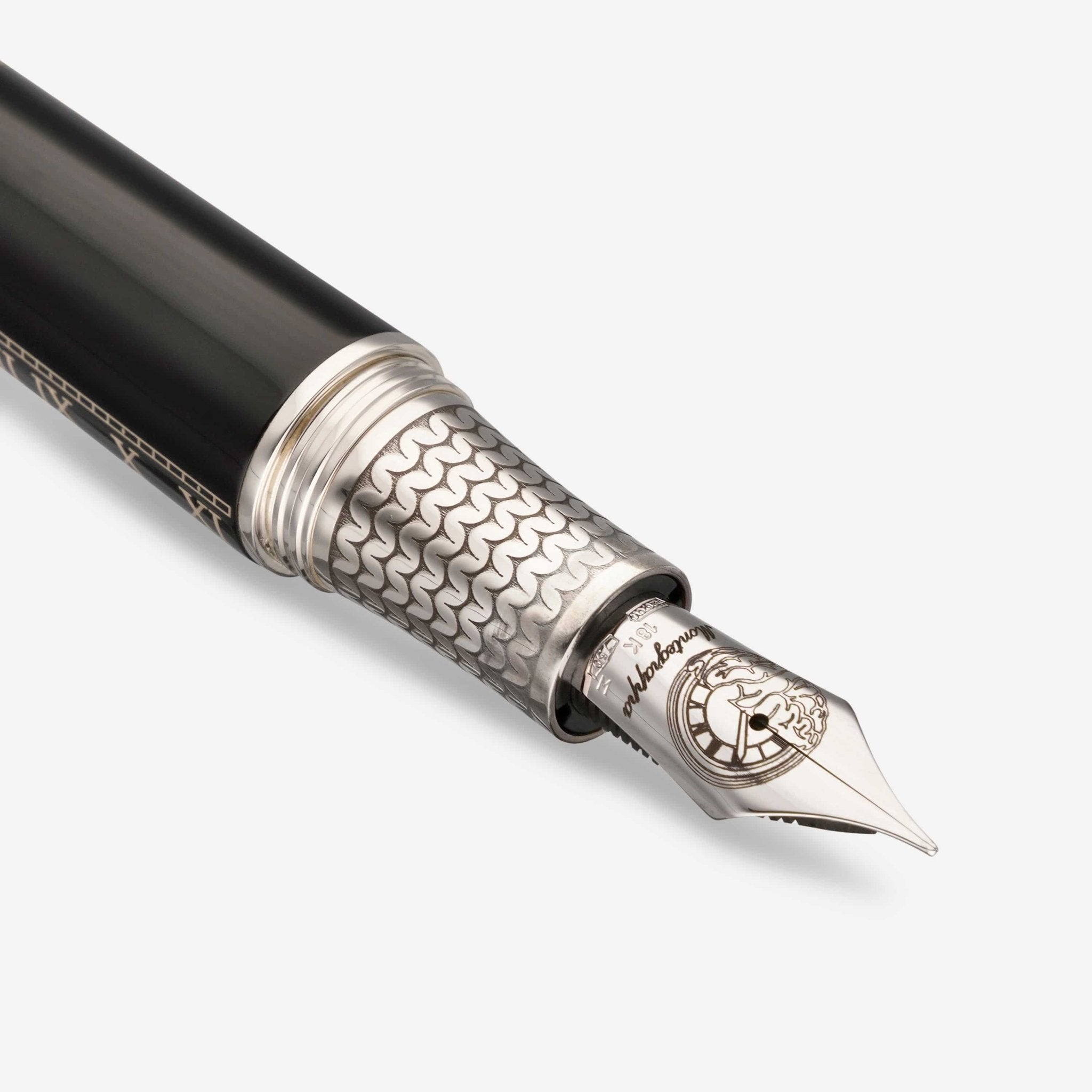 Montegrappa Time & Brain Limited Edition Sterling Silver And Resin Fountain Pen (M) ISTNN3SE - THE SOLIST - Montegrappa