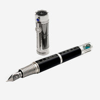 Montegrappa Time & Brain Limited Edition Sterling Silver And Resin Fountain Pen (M) ISTNN3SE - THE SOLIST - Montegrappa
