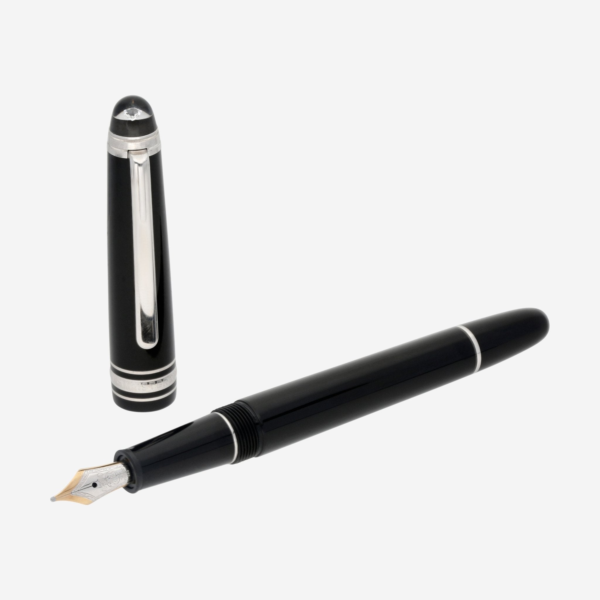 Motnblanc Meisterstuck Classique Diamond Black Fountain Pen (M) 105978 - THE SOLIST - Montblanc