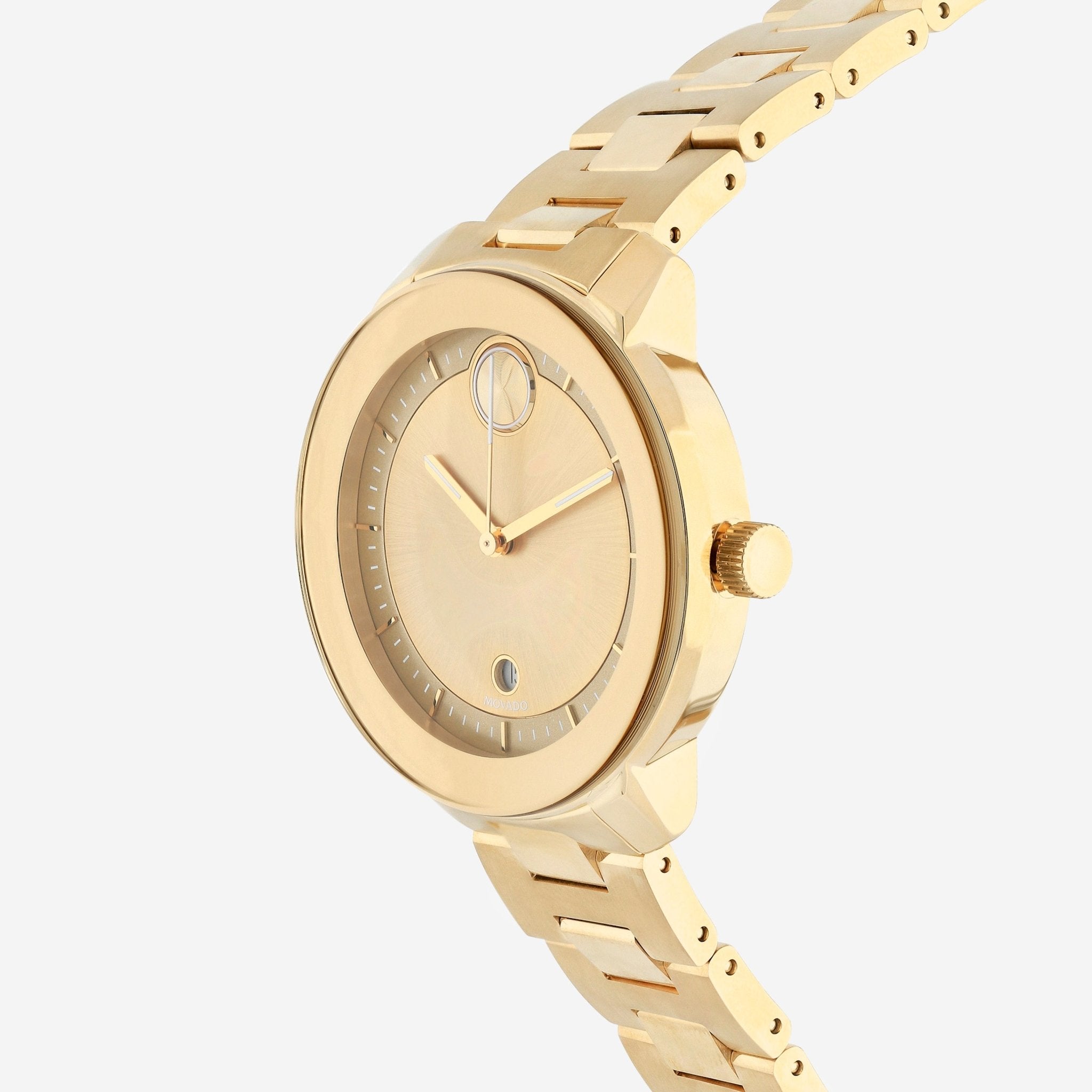 Movado BOLD Verso Stainless Steel Yellow Gold Toned Quartz Unisex Watch 3600750 - THE SOLIST - MOVADO