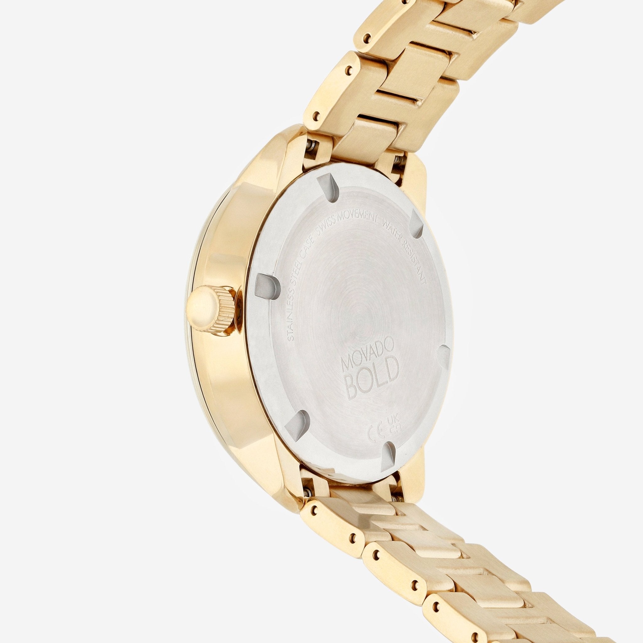 Movado BOLD Verso Stainless Steel Yellow Gold Toned Quartz Unisex Watch 3600750 - THE SOLIST - MOVADO