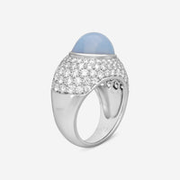 Suna Platinum Star Sapphire & Diamond Ring Sz. 6.5 R7318SSP