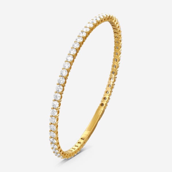 Ina Mar 14K Yellow Gold Diamond Tennis Bangle Flex Bracelet B1100E-FY-500F - THE SOLIST