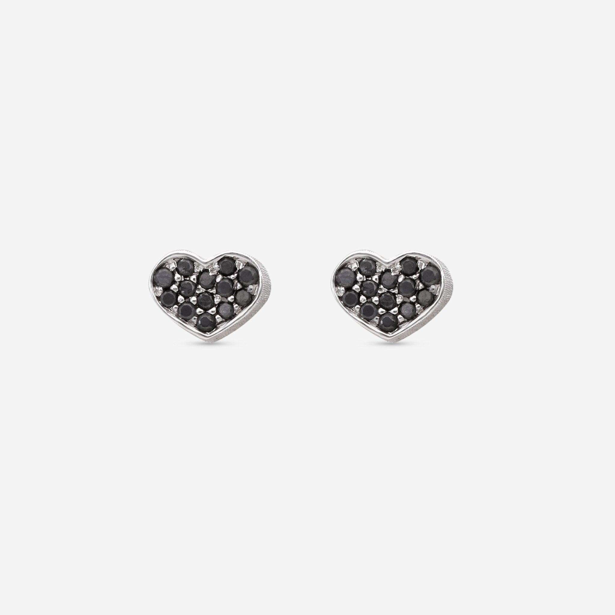 Nanis 18K White Gold Black Diamond Stud Earrings OS2 - 506 - THE SOLIST - Nanis