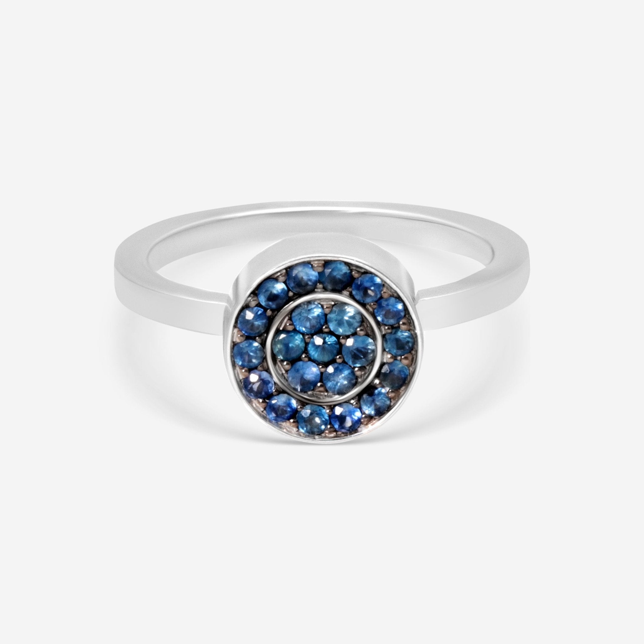 Nanis 18K White Gold Blue Sapphire Ring AS17 - 507 - THE SOLIST - Nanis