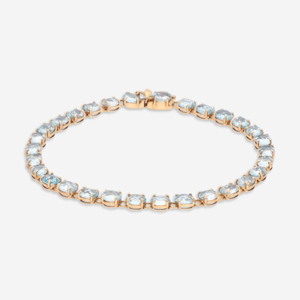 Nanis 18K Yellow Blue Topaz Chain Bracelet BI18 - 565 - THE SOLIST - Nanis