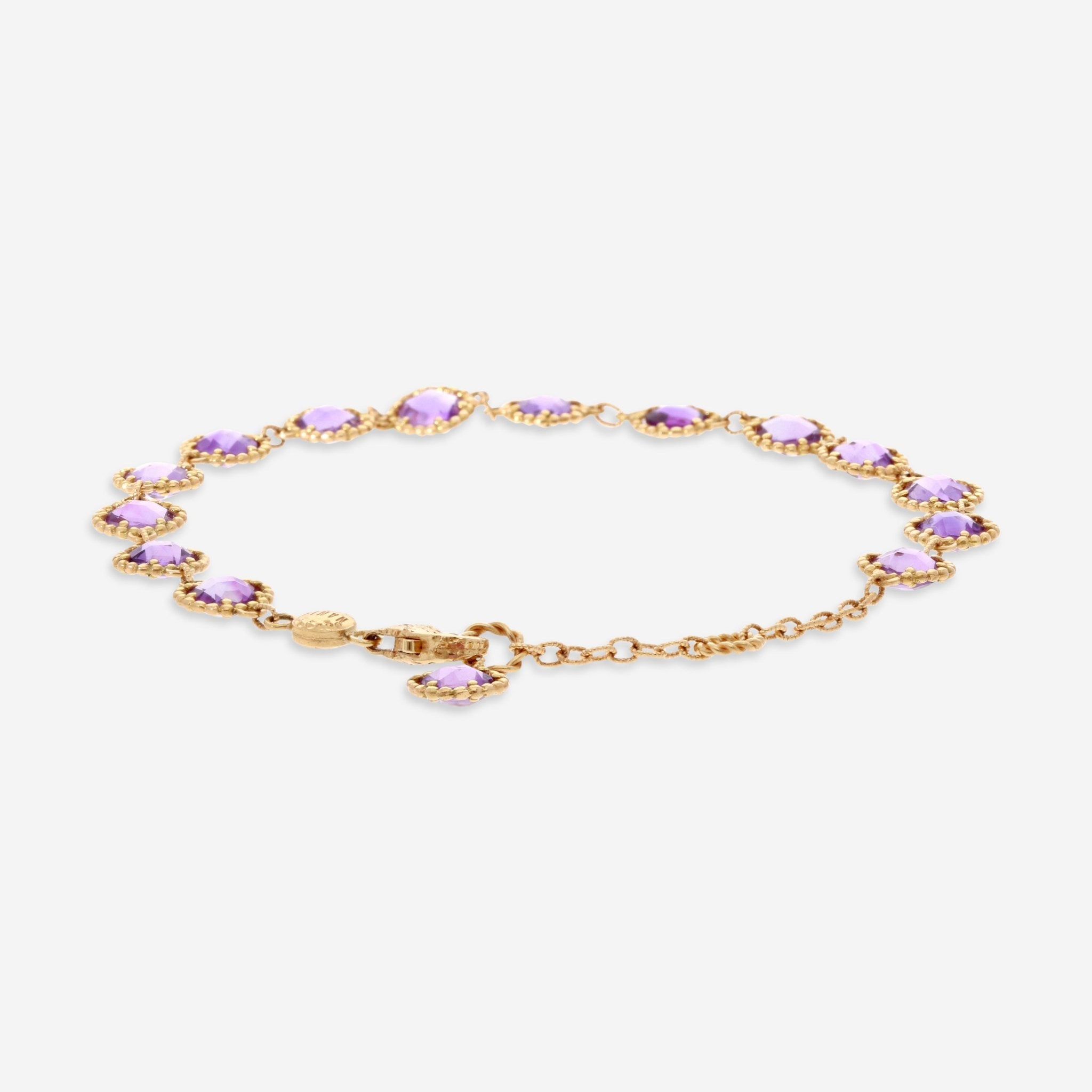 Nanis 18K Yellow Gold Amethyst Bracelet BN15 - 560 - THE SOLIST - Nanis