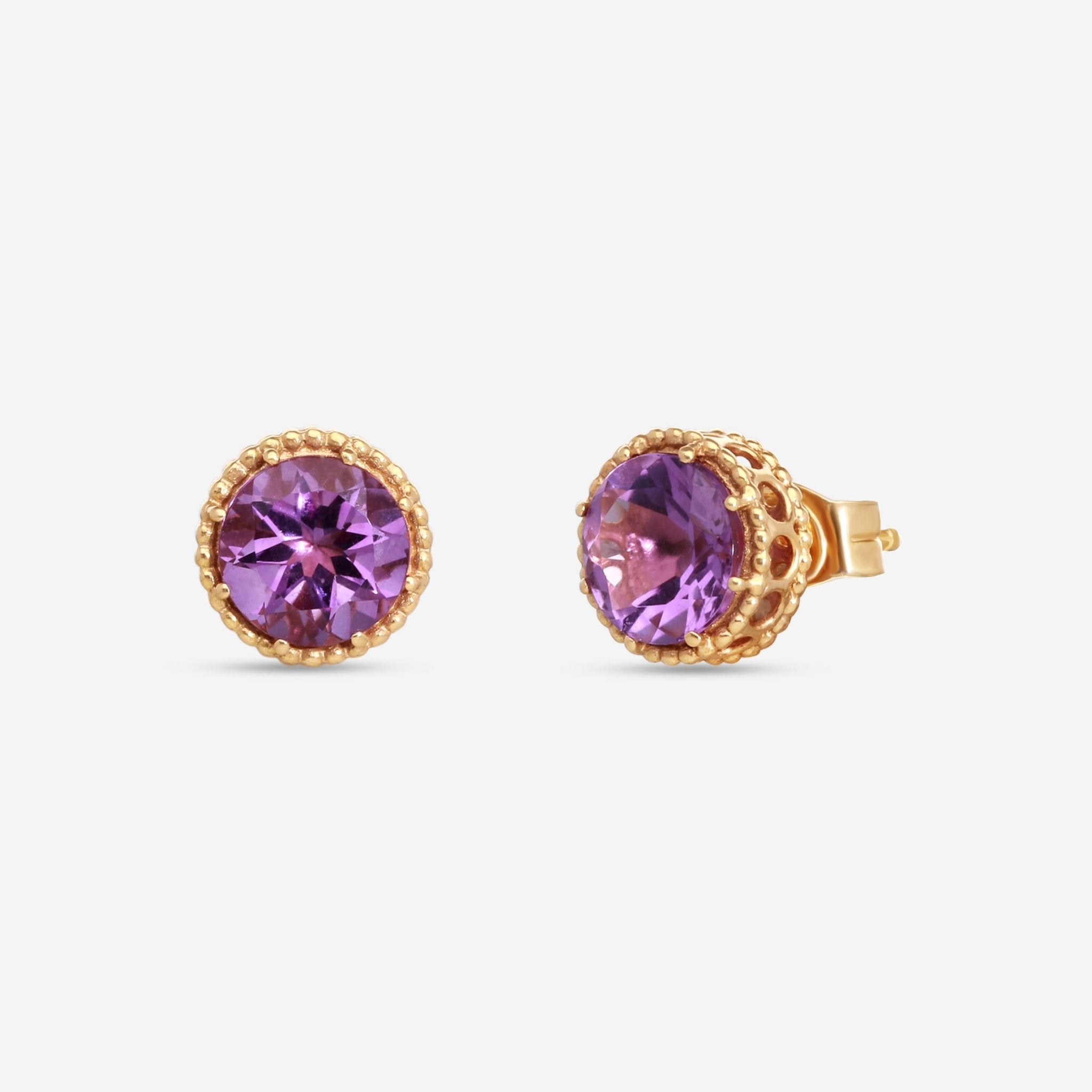 Nanis 18K Yellow Gold Amethyst Earrings OA24 - 560 - THE SOLIST - Nanis