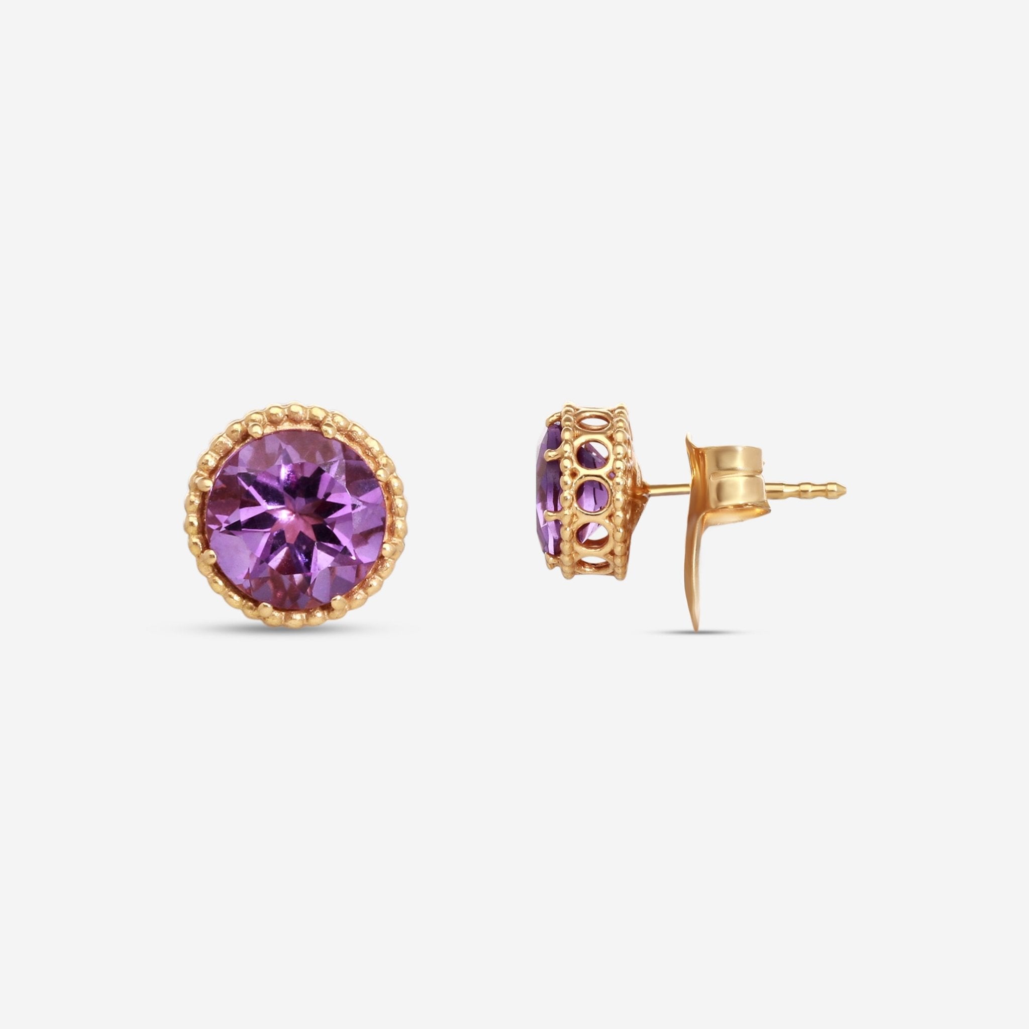 Nanis 18K Yellow Gold Amethyst Earrings OA24 - 560 - THE SOLIST - Nanis