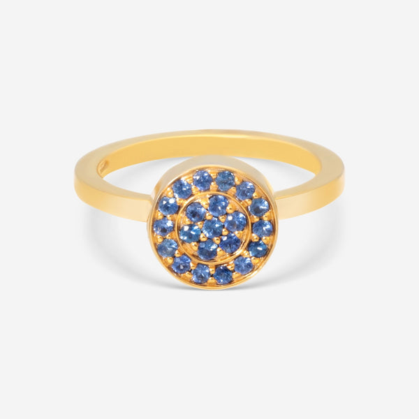 Nanis 18K Yellow Gold Blue Sapphire Ring AS17 - 507 - THE SOLIST - Nanis