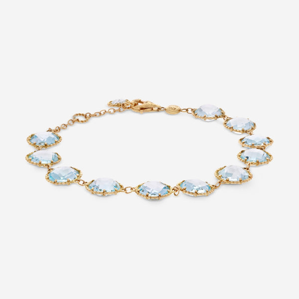 Nanis 18K Yellow Gold Blue Topaz Bracelet BN18 - 560 - THE SOLIST - Nanis