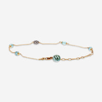 Nanis 18K Yellow Gold Blue Topaz & Ice Diamond Bracelet BS1 - 539 - THE SOLIST - Nanis