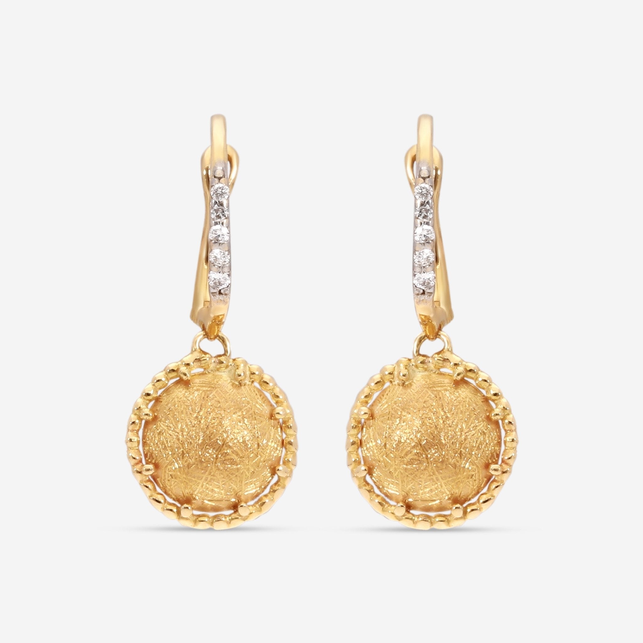 Nanis 18K Yellow Gold Diamond Earrings OS2 - 568 - THE SOLIST - Nanis