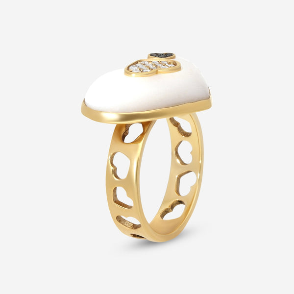 Nanis 18K Yellow Gold Diamond & Mother of Pearl Statement Ring AS3 - 524YG - THE SOLIST - Nanis