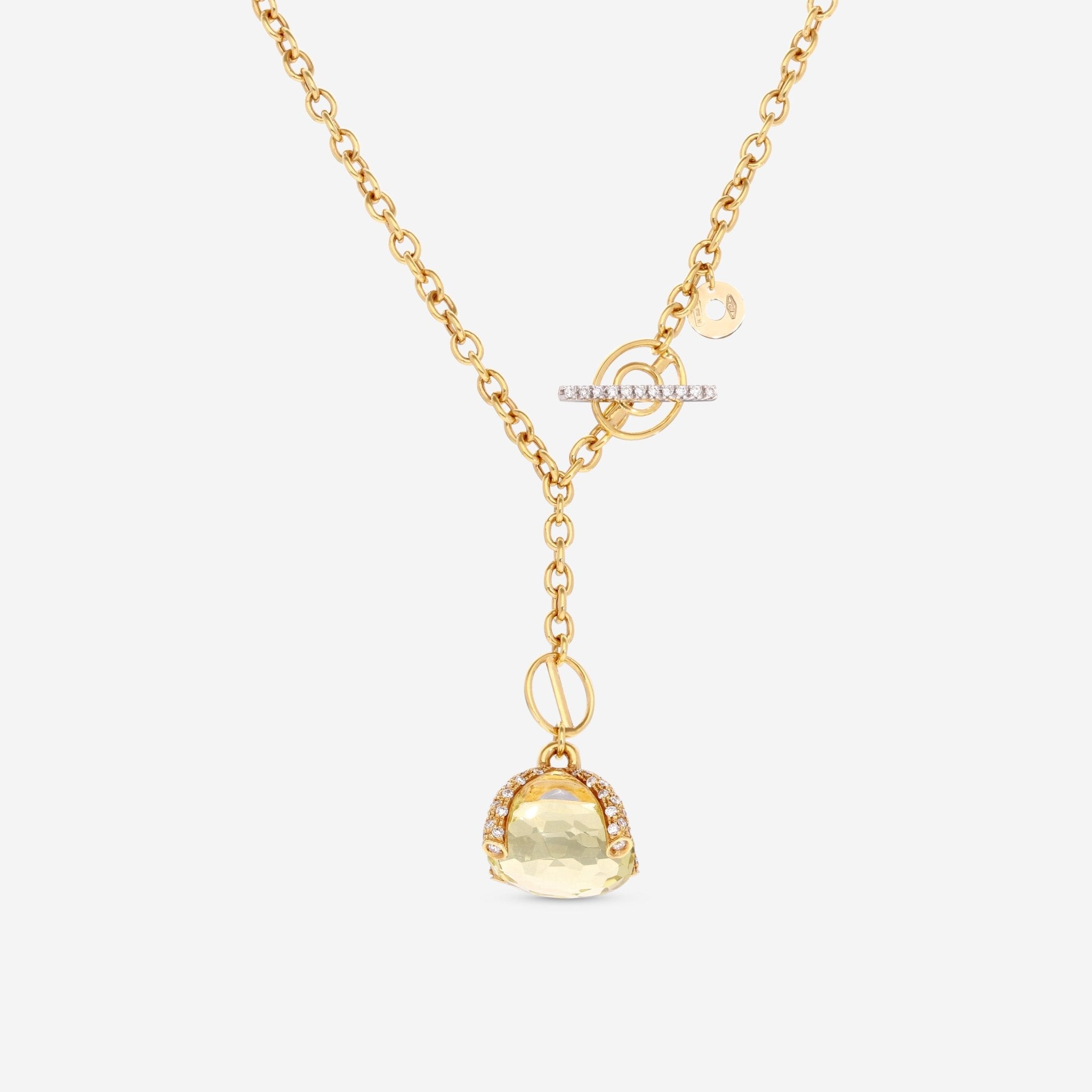 Nanis 18K Yellow Gold Diamond & Natural Stone Necklace CS1 - 477 - THE SOLIST - Nanis