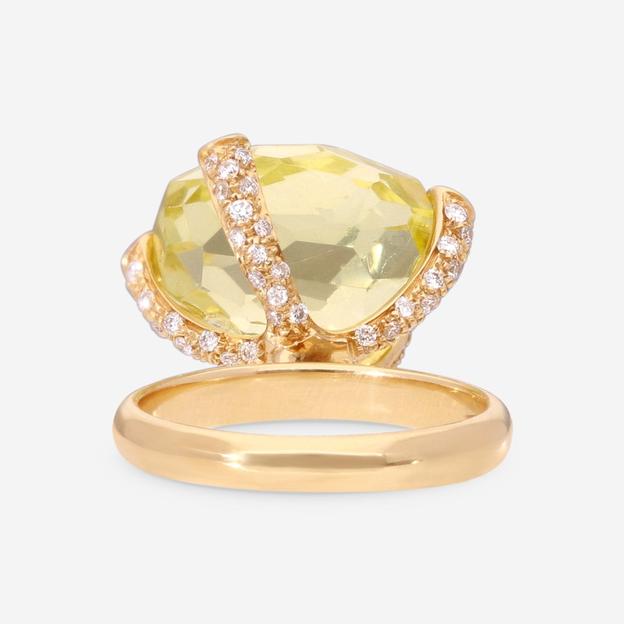 Nanis 18K Yellow Gold Diamond & Natural Stone Ring AS1 - 477 - THE SOLIST - Nanis