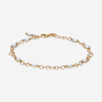 Nanis 18K Yellow Gold Garnet Chain Bracelet BN4 - 565 - THE SOLIST - Nanis