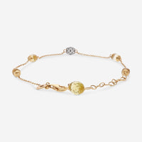 Nanis 18K Yellow Gold Green Citrine & Ice Diamond Bracelet BS1 - 539b - THE SOLIST - Nanis