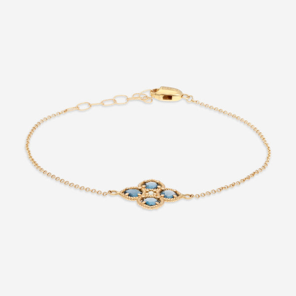 Nanis 18K Yellow Gold London Blue Topaz & Green Sapphire Chain Bracelet BN2 - 579_blue - THE SOLIST - Nanis