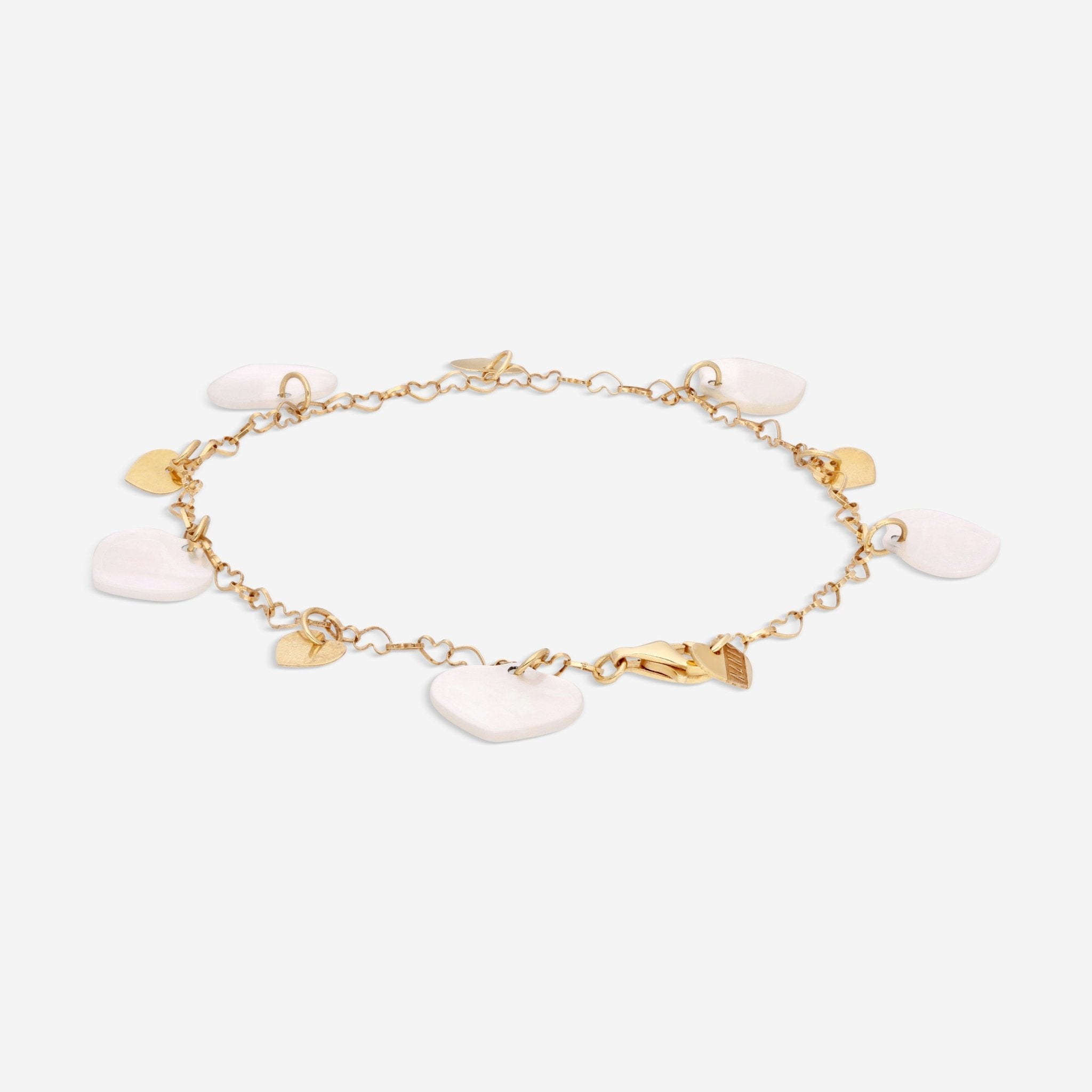 Nanis 18K Yellow Gold Mother of Pearl Chain Bracelet BN1 - 524 - THE SOLIST - Nanis