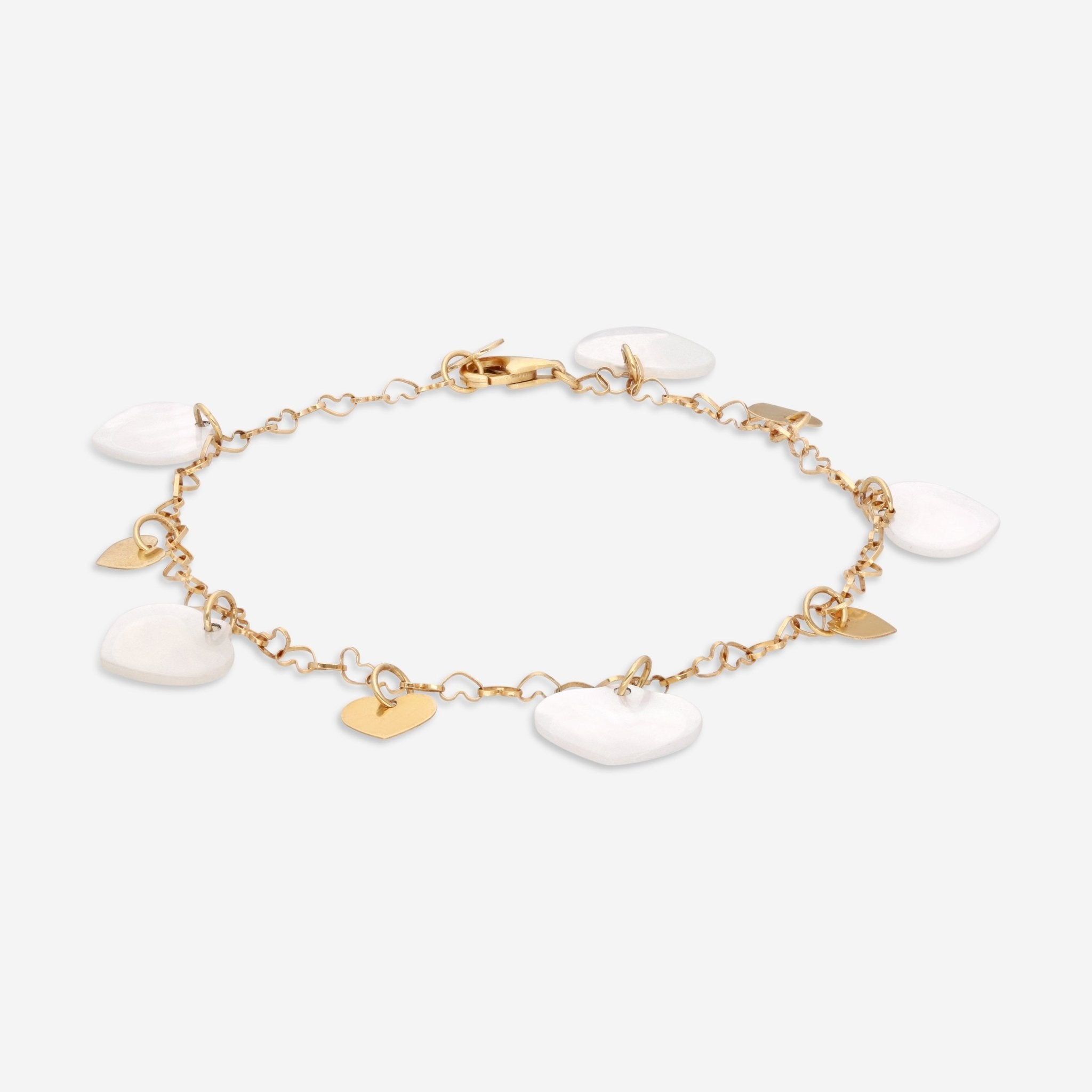 Nanis 18K Yellow Gold Mother of Pearl Chain Bracelet BN1 - 524 - THE SOLIST - Nanis