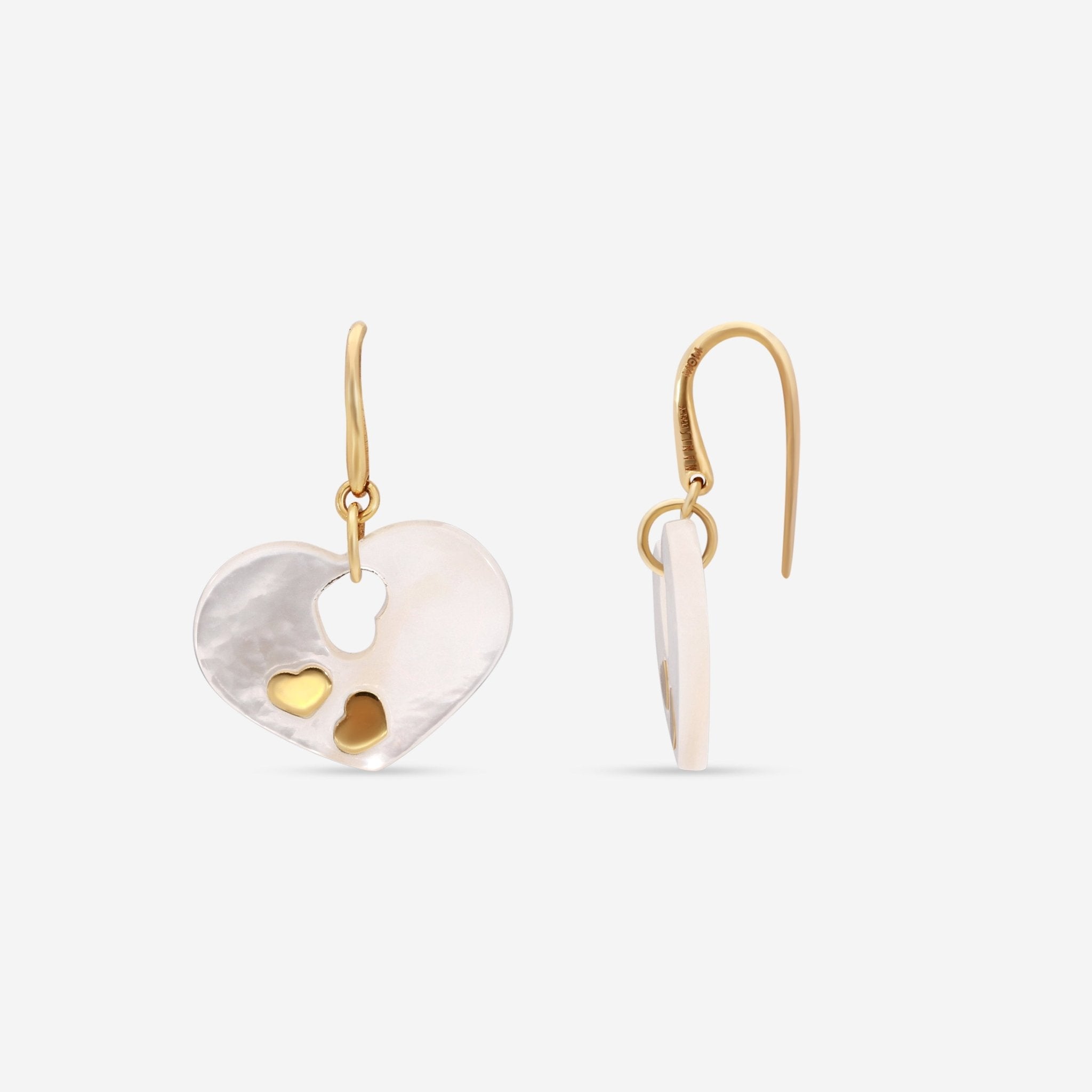 Nanis 18K Yellow Gold Mother of Pearl Drop Earrings OA1 - 524 - THE SOLIST - Nanis